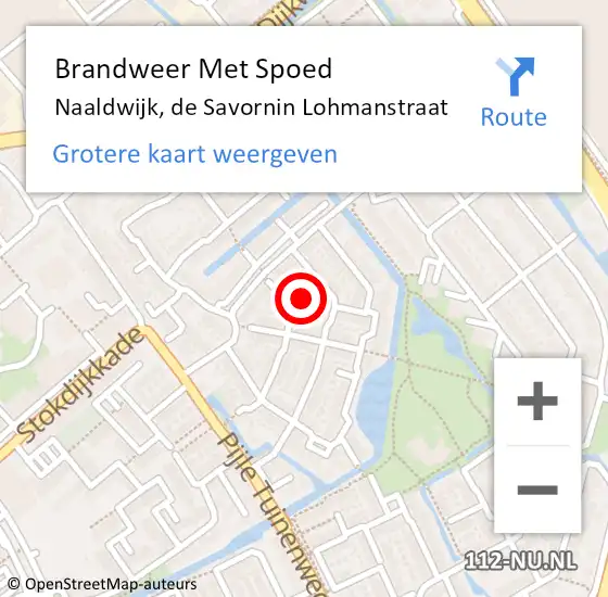 Locatie op kaart van de 112 melding: Brandweer Met Spoed Naar Naaldwijk, de Savornin Lohmanstraat op 30 december 2024 16:05