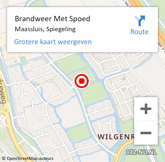 Locatie op kaart van de 112 melding: Brandweer Met Spoed Naar Maassluis, Spiegeling op 30 december 2024 16:55