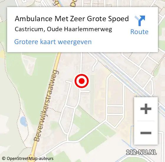 Locatie op kaart van de 112 melding: Ambulance Met Zeer Grote Spoed Naar Castricum, Oude Haarlemmerweg op 30 december 2024 17:49