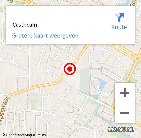 Locatie op kaart van de 112 melding:  Castricum op 30 december 2024 17:49