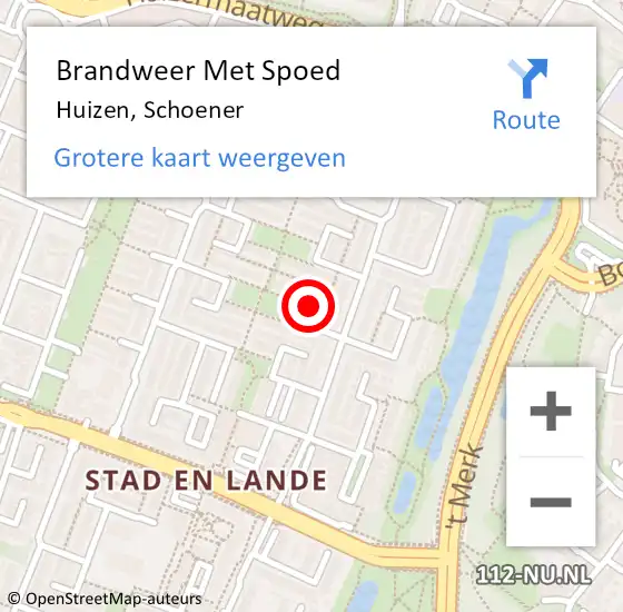 Locatie op kaart van de 112 melding: Brandweer Met Spoed Naar Huizen, Schoener op 30 december 2024 18:58