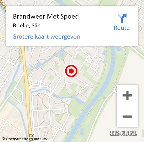 Locatie op kaart van de 112 melding: Brandweer Met Spoed Naar Brielle, Slik op 30 december 2024 19:14