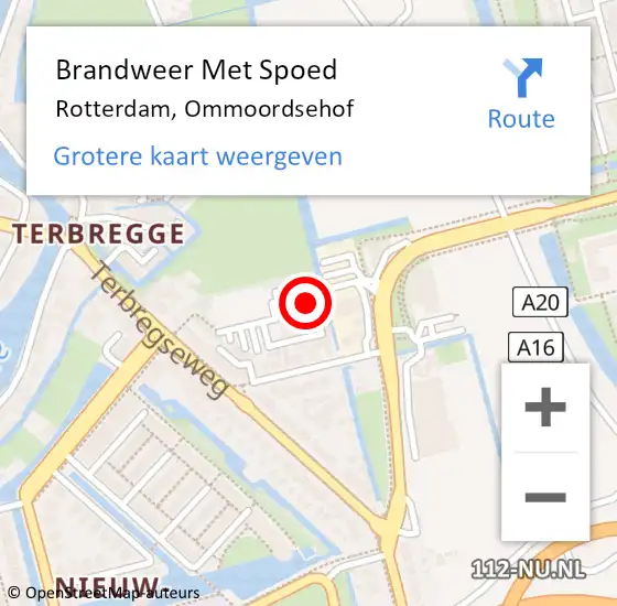 Locatie op kaart van de 112 melding: Brandweer Met Spoed Naar Rotterdam, Ommoordsehof op 30 december 2024 21:29