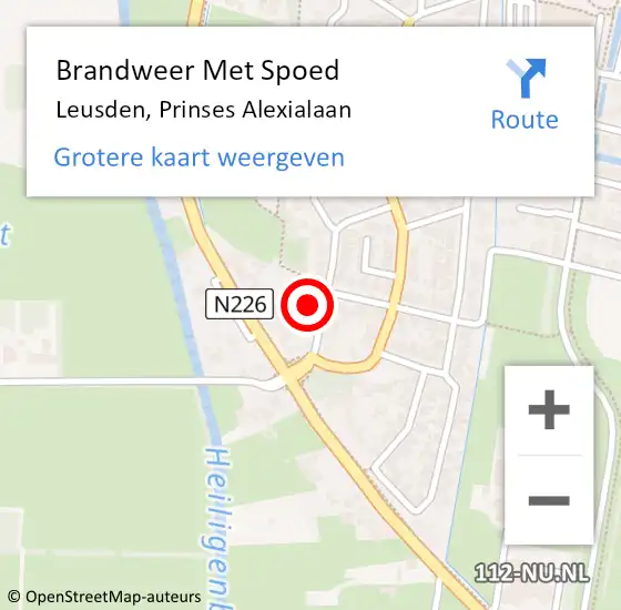 Locatie op kaart van de 112 melding: Brandweer Met Spoed Naar Leusden, Prinses Alexialaan op 30 december 2024 22:25