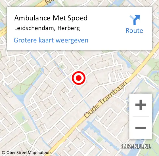 Locatie op kaart van de 112 melding: Ambulance Met Spoed Naar Leidschendam, Herberg op 30 december 2024 23:33