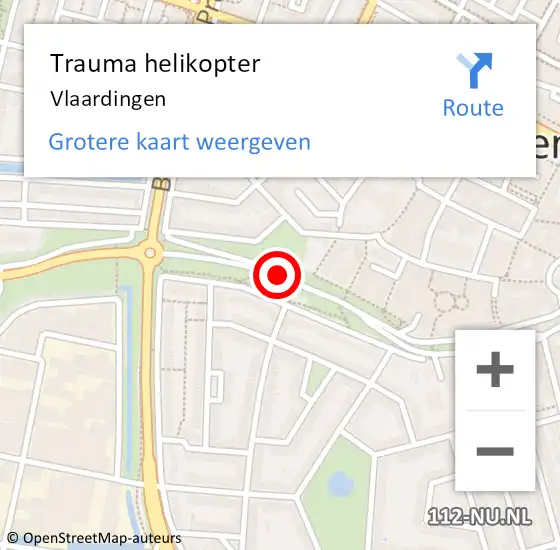 Locatie op kaart van de 112 melding: Trauma helikopter Vlaardingen op 31 december 2024 00:49