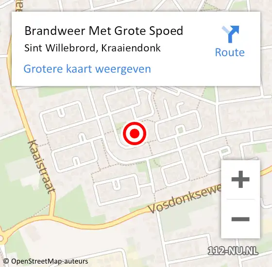 Locatie op kaart van de 112 melding: Brandweer Met Grote Spoed Naar Sint Willebrord, Kraaiendonk op 31 december 2024 03:34