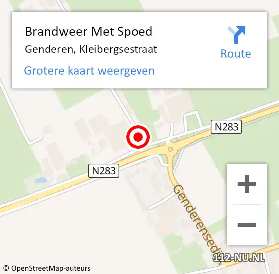 Locatie op kaart van de 112 melding: Brandweer Met Spoed Naar Genderen, Kleibergsestraat op 31 december 2024 08:23