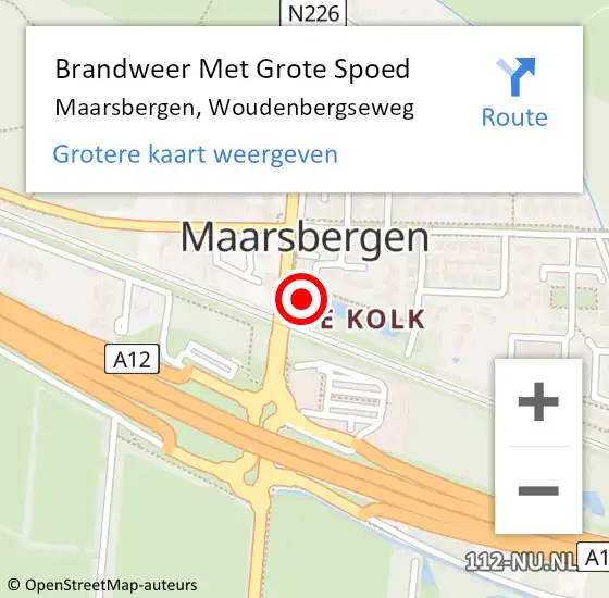 Locatie op kaart van de 112 melding: Brandweer Met Grote Spoed Naar Maarsbergen, Woudenbergseweg op 31 december 2024 09:11