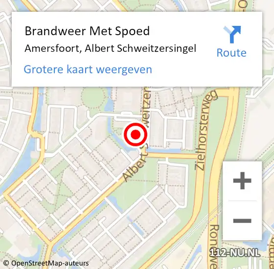 Locatie op kaart van de 112 melding: Brandweer Met Spoed Naar Amersfoort, Albert Schweitzersingel op 31 december 2024 12:54