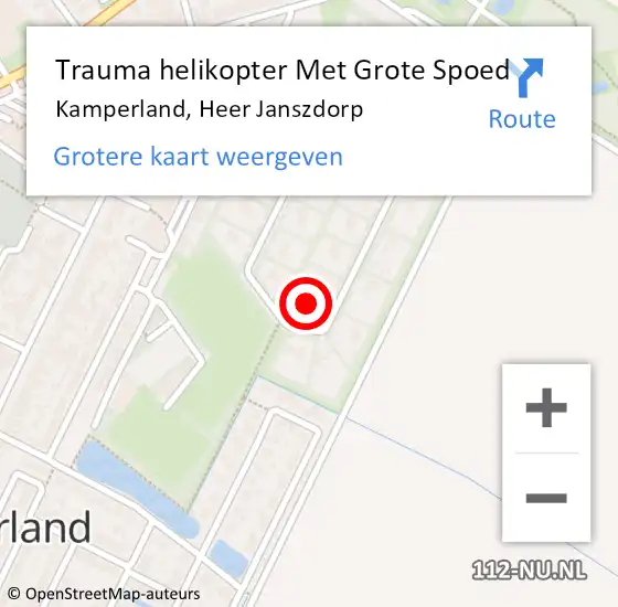 Locatie op kaart van de 112 melding: Trauma helikopter Met Grote Spoed Naar Kamperland, Heer Janszdorp op 31 december 2024 13:16