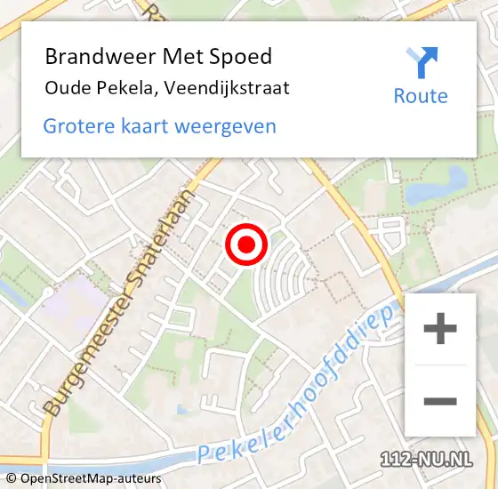 Locatie op kaart van de 112 melding: Brandweer Met Spoed Naar Oude Pekela, Veendijkstraat op 31 december 2024 15:07