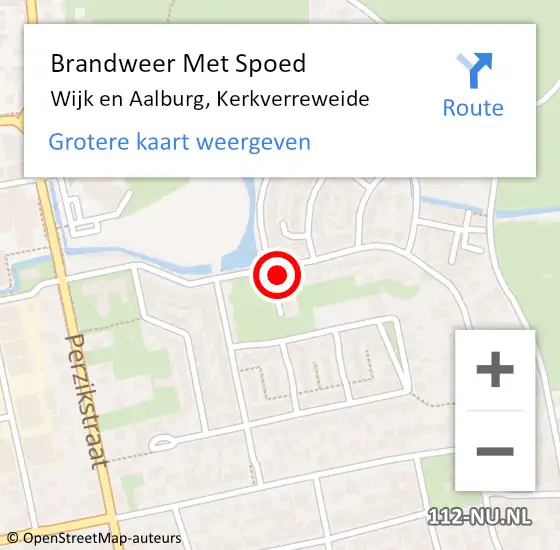 Locatie op kaart van de 112 melding: Brandweer Met Spoed Naar Wijk en Aalburg, Kerkverreweide op 31 december 2024 15:27