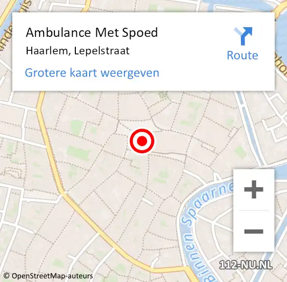 Locatie op kaart van de 112 melding: Ambulance Met Spoed Naar Haarlem, Lepelstraat op 31 december 2024 15:28