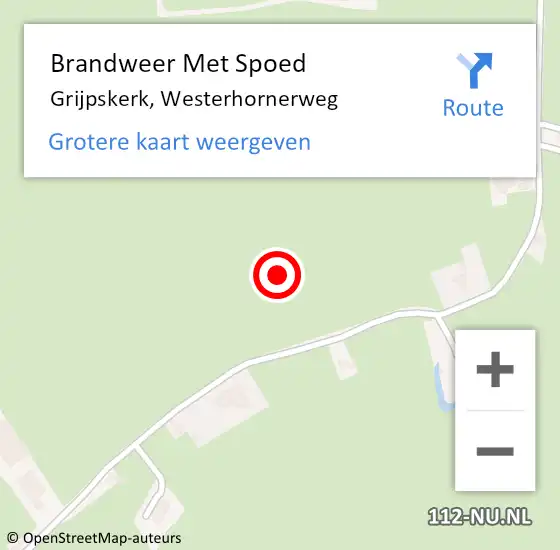 Locatie op kaart van de 112 melding: Brandweer Met Spoed Naar Grijpskerk, Westerhornerweg op 31 december 2024 15:29