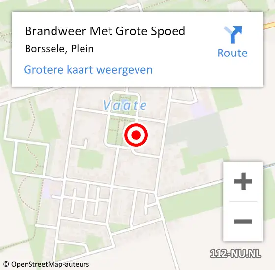 Locatie op kaart van de 112 melding: Brandweer Met Grote Spoed Naar Borssele, Plein op 31 december 2024 15:56