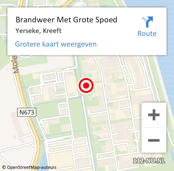 Locatie op kaart van de 112 melding: Brandweer Met Grote Spoed Naar Yerseke, Kreeft op 31 december 2024 16:00