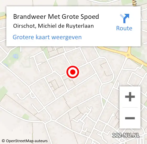 Locatie op kaart van de 112 melding: Brandweer Met Grote Spoed Naar Oirschot, Michiel de Ruyterlaan op 31 december 2024 16:06