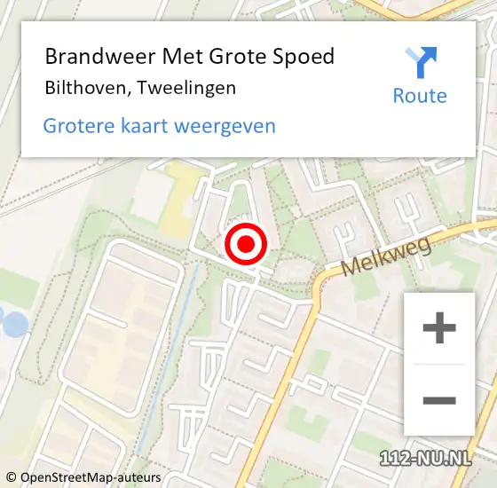 Locatie op kaart van de 112 melding: Brandweer Met Grote Spoed Naar Bilthoven, Tweelingen op 31 december 2024 16:17