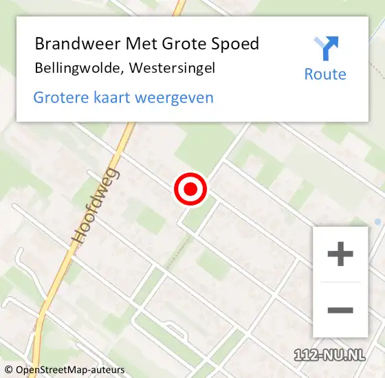 Locatie op kaart van de 112 melding: Brandweer Met Grote Spoed Naar Bellingwolde, Westersingel op 31 december 2024 16:31