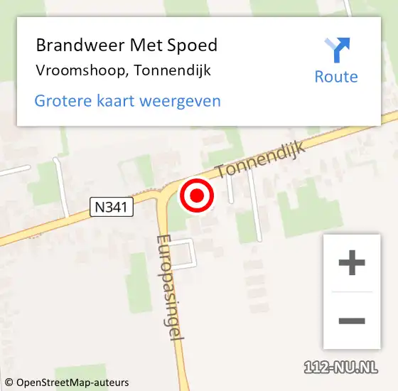 Locatie op kaart van de 112 melding: Brandweer Met Spoed Naar Vroomshoop, Tonnendijk op 31 december 2024 16:56