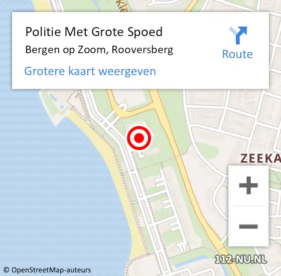 Locatie op kaart van de 112 melding: Politie Met Grote Spoed Naar Bergen op Zoom, Rooversberg op 31 december 2024 18:12