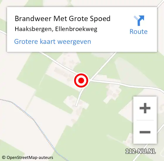 Locatie op kaart van de 112 melding: Brandweer Met Grote Spoed Naar Haaksbergen, Ellenbroekweg op 31 december 2024 18:17