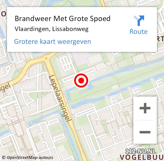 Locatie op kaart van de 112 melding: Brandweer Met Grote Spoed Naar Vlaardingen, Lissabonweg op 31 december 2024 18:33