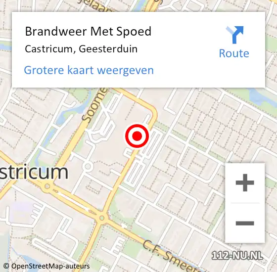 Locatie op kaart van de 112 melding: Brandweer Met Spoed Naar Castricum, Geesterduin op 31 december 2024 18:47