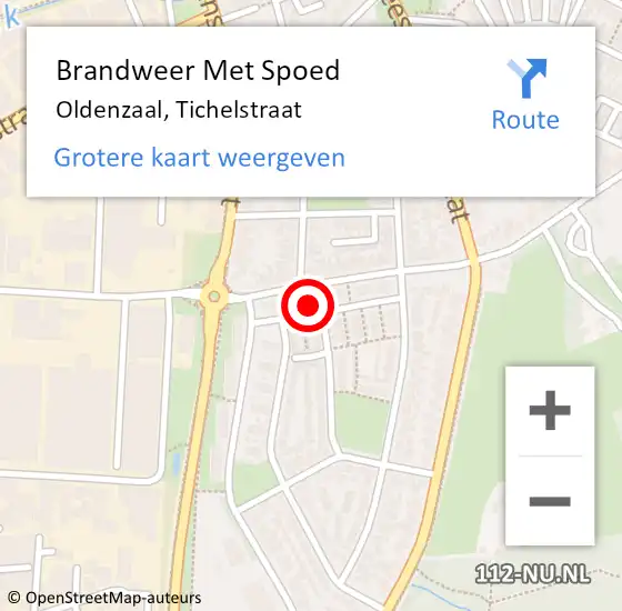 Locatie op kaart van de 112 melding: Brandweer Met Spoed Naar Oldenzaal, Tichelstraat op 31 december 2024 19:14