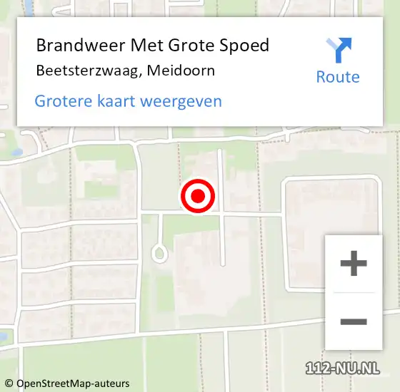 Locatie op kaart van de 112 melding: Brandweer Met Grote Spoed Naar Beetsterzwaag, Meidoorn op 31 december 2024 19:53