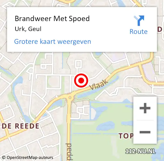 Locatie op kaart van de 112 melding: Brandweer Met Spoed Naar Urk, Geul op 31 december 2024 20:32