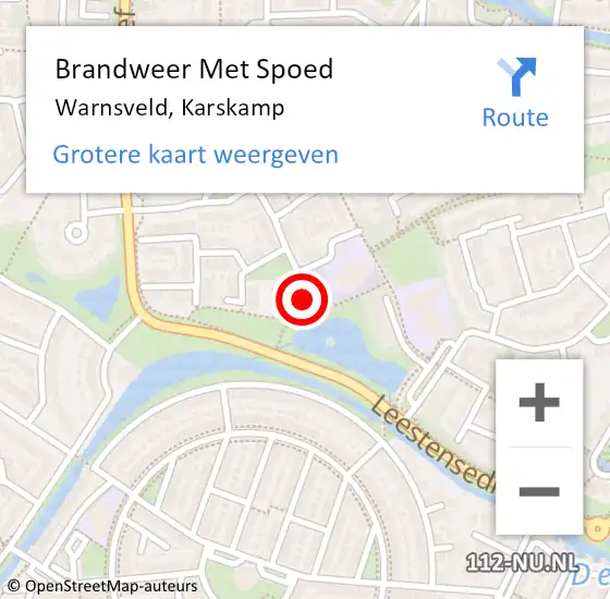 Locatie op kaart van de 112 melding: Brandweer Met Spoed Naar Warnsveld, Karskamp op 31 december 2024 20:40