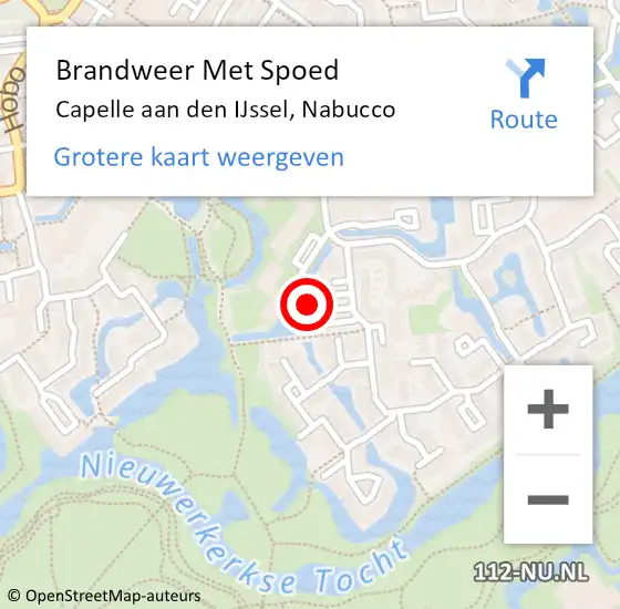 Locatie op kaart van de 112 melding: Brandweer Met Spoed Naar Capelle aan den IJssel, Nabucco op 31 december 2024 21:12