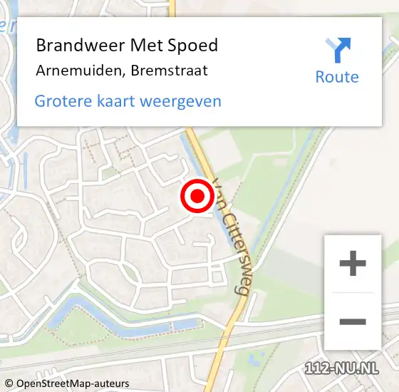 Locatie op kaart van de 112 melding: Brandweer Met Spoed Naar Arnemuiden, Bremstraat op 31 december 2024 21:40