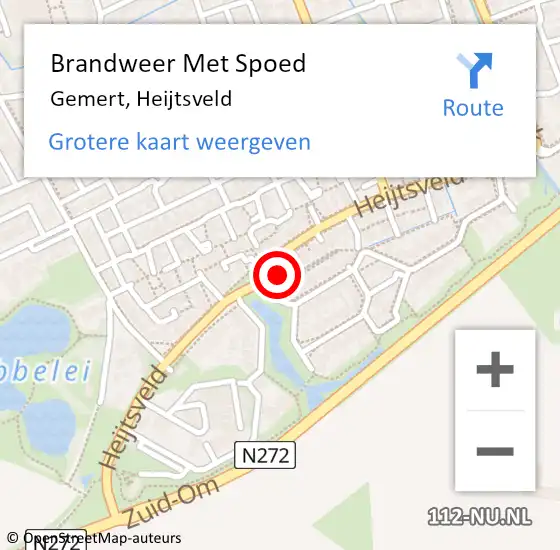 Locatie op kaart van de 112 melding: Brandweer Met Spoed Naar Gemert, Heijtsveld op 31 december 2024 21:54