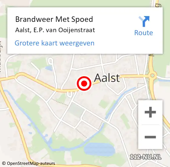 Locatie op kaart van de 112 melding: Brandweer Met Spoed Naar Aalst, E.P. van Ooijenstraat op 31 december 2024 22:03