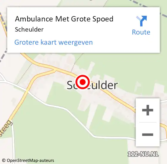 Locatie op kaart van de 112 melding: Ambulance Met Grote Spoed Naar Scheulder op 19 oktober 2013 14:32