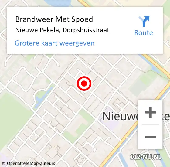 Locatie op kaart van de 112 melding: Brandweer Met Spoed Naar Nieuwe Pekela, Dorpshuisstraat op 31 december 2024 22:13