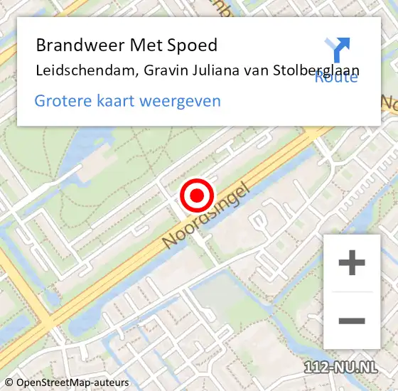 Locatie op kaart van de 112 melding: Brandweer Met Spoed Naar Leidschendam, Gravin Juliana van Stolberglaan op 31 december 2024 22:21