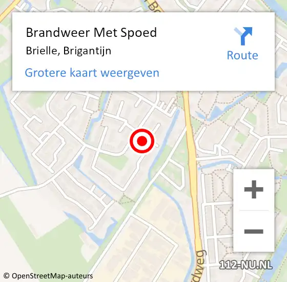 Locatie op kaart van de 112 melding: Brandweer Met Spoed Naar Brielle, Brigantijn op 31 december 2024 22:23