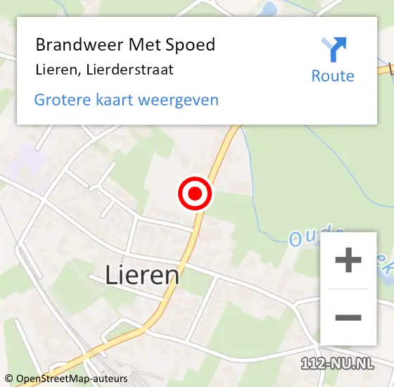 Locatie op kaart van de 112 melding: Brandweer Met Spoed Naar Lieren, Lierderstraat op 31 december 2024 22:27