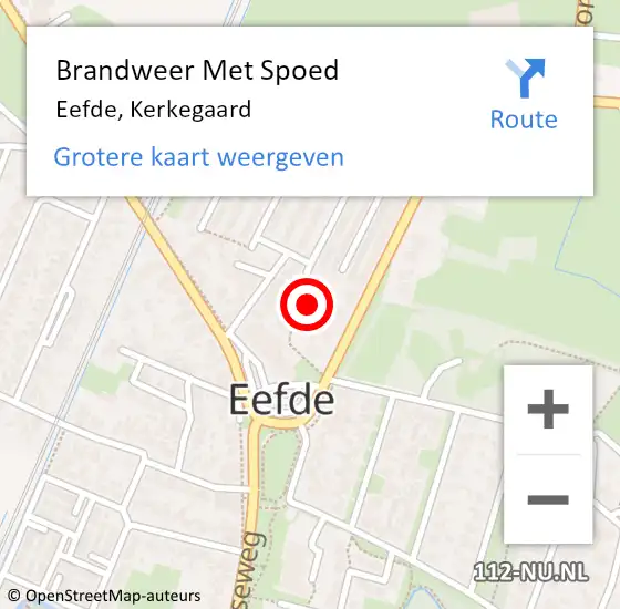 Locatie op kaart van de 112 melding: Brandweer Met Spoed Naar Eefde, Kerkegaard op 31 december 2024 22:28