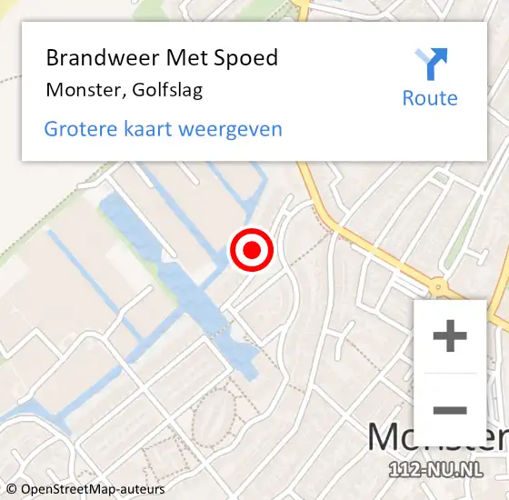 Locatie op kaart van de 112 melding: Brandweer Met Spoed Naar Monster, Golfslag op 31 december 2024 22:57