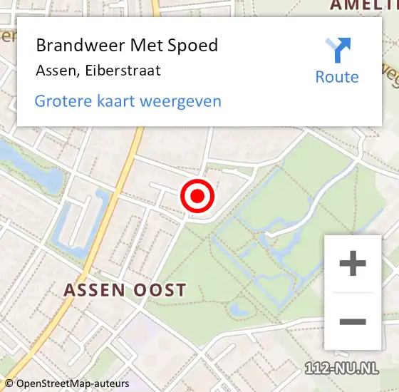 Locatie op kaart van de 112 melding: Brandweer Met Spoed Naar Assen, Eiberstraat op 31 december 2024 23:01