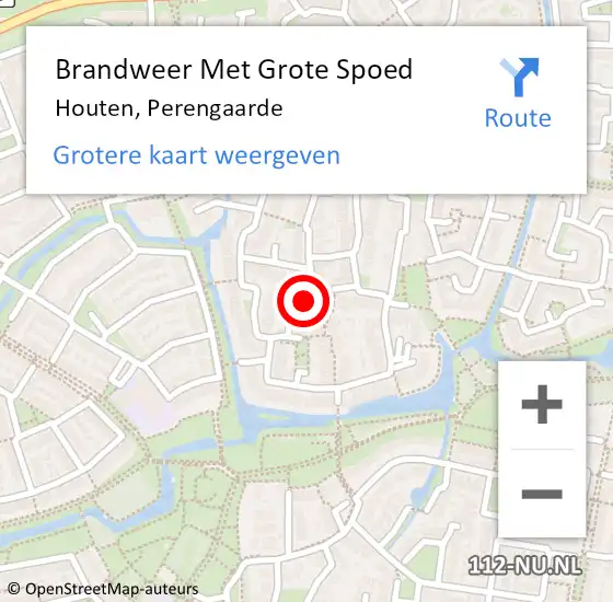 Locatie op kaart van de 112 melding: Brandweer Met Grote Spoed Naar Houten, Perengaarde op 31 december 2024 23:01