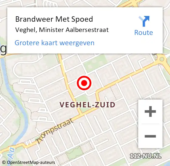 Locatie op kaart van de 112 melding: Brandweer Met Spoed Naar Veghel, Minister Aalbersestraat op 31 december 2024 23:19