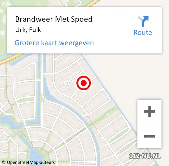 Locatie op kaart van de 112 melding: Brandweer Met Spoed Naar Urk, Fuik op 31 december 2024 23:25