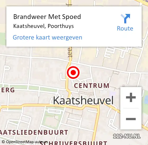 Locatie op kaart van de 112 melding: Brandweer Met Spoed Naar Kaatsheuvel, Poorthuys op 31 december 2024 23:48