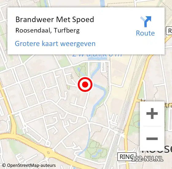 Locatie op kaart van de 112 melding: Brandweer Met Spoed Naar Roosendaal, Turfberg op 1 januari 2025 00:19